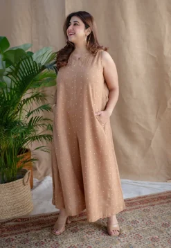 Faizah Dabu Slub Cotton Jumpsuit