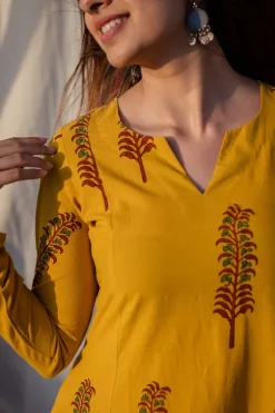 Fatima Ajrakh Kali Cotton Kurta