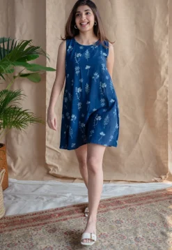 Inam Dabu Slub Cotton Dress