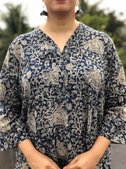 Indigo Kalamkari Kurta