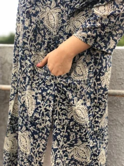 Indigo Kalamkari Kurta