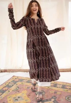 Ishrah Ajrakh Cotton Kali Kurta