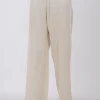 Ivory Elasticated Organic Cotton Palazzo