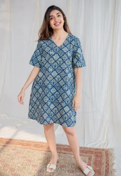 Jafrin Ajrakh Cotton Dress