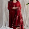 Jaipur Ajrakh Cotton Red Kali Kurta