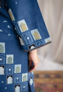 Jaipur Jharoka Ajrakh Cotton Kurta