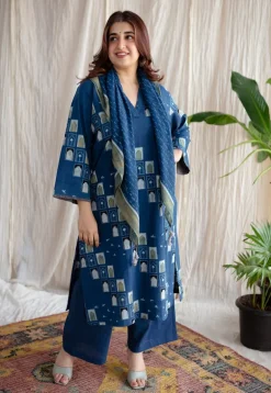 Jaipur Jharoka Ajrakh Cotton Kurta