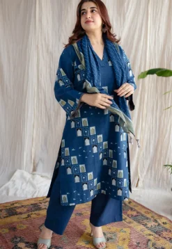 Jaipur Jharoka Ajrakh Cotton Kurta