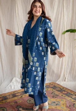 Jaipur Jharoka Ajrakh Cotton Kurta