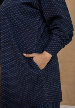 Jazza Navy Blue Ajrakh Cotton Straight Kurta