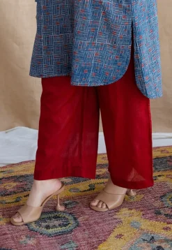 Jeel Slub Cotton Straight Pant