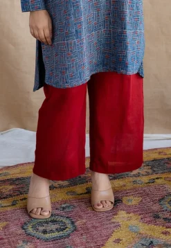 Jeel Slub Cotton Straight Pant