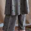 Kamal Grey Ajrakh Cotton Straight Pant