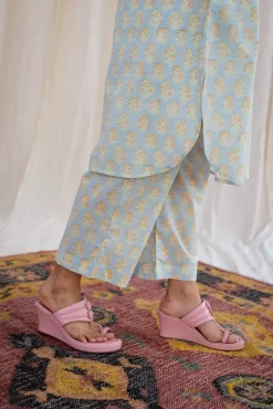 Kashvi Blue Sanganeri Cotton Bottom