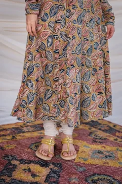 Kaya Kalamkari Cotton Yellow Kurta