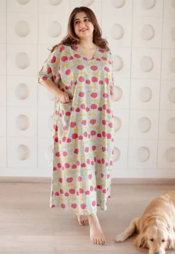 LazyDays Serene Lounge Slub Cotton Dress