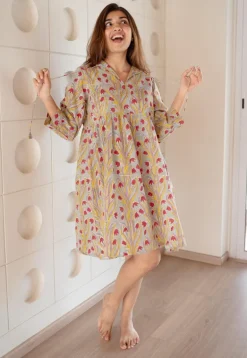 LazyDays Serene Lounge Slub Cotton Dress