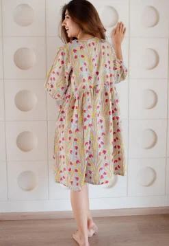 LazyDays Serene Lounge Slub Cotton Dress
