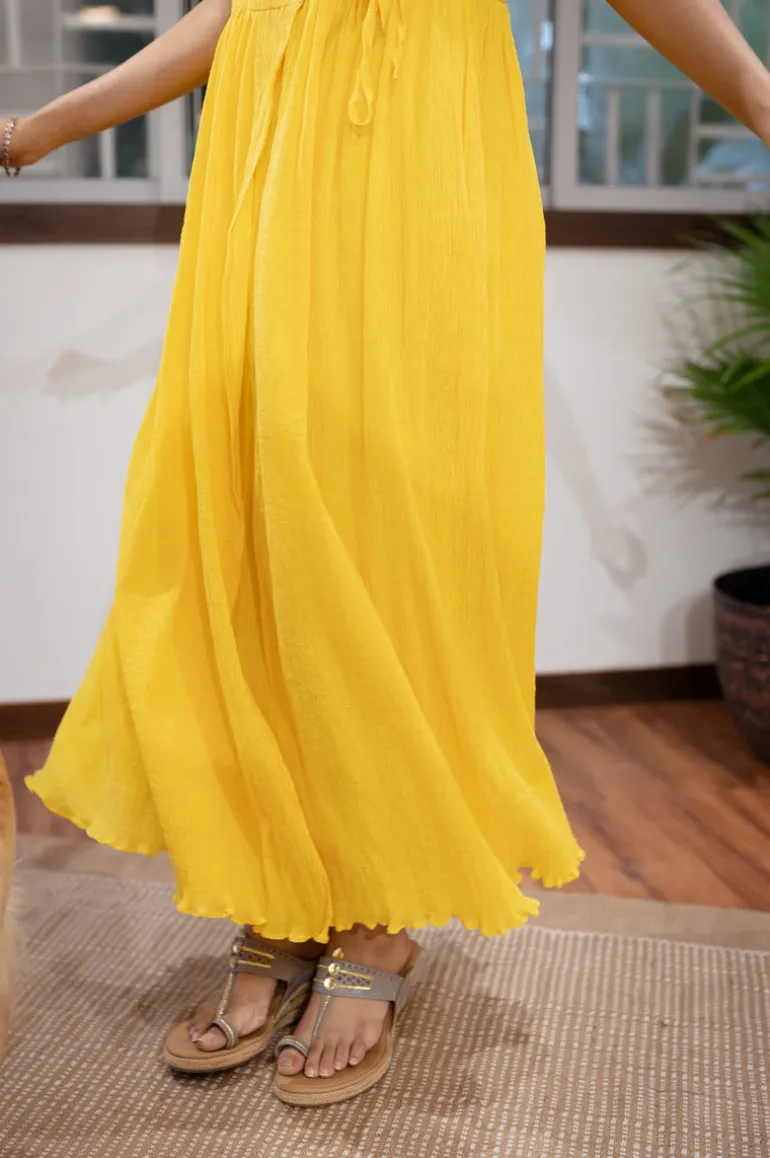 Leema Crinkled Cotton Wrap around Kurta