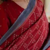 Madder Floral Line Ajrakh Chanderi Silk Dupatta