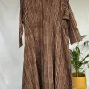 Malika Brown Kalamkari Cotton Kali Kurta