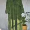 Malika Green Dabu Cotton Kali Kurta