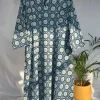 Malika Indigo Dabu Cotton Kali Kurta