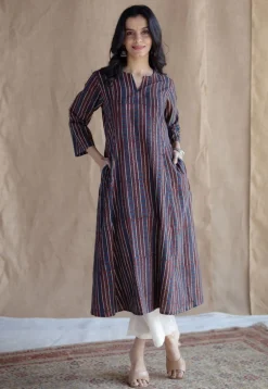 Malika Madder Ajrakh Cotton Kali Kurta