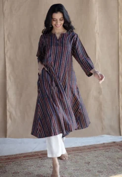 Malika Madder Ajrakh Cotton Kali Kurta