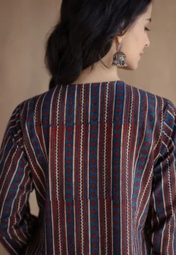 Malika Madder Ajrakh Cotton Kali Kurta