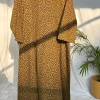 Malika Mustard Ajrakh Slub Cotton Kali Kurta