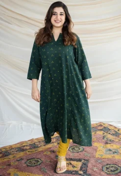 Malika Slub Cotton Kali Kurta