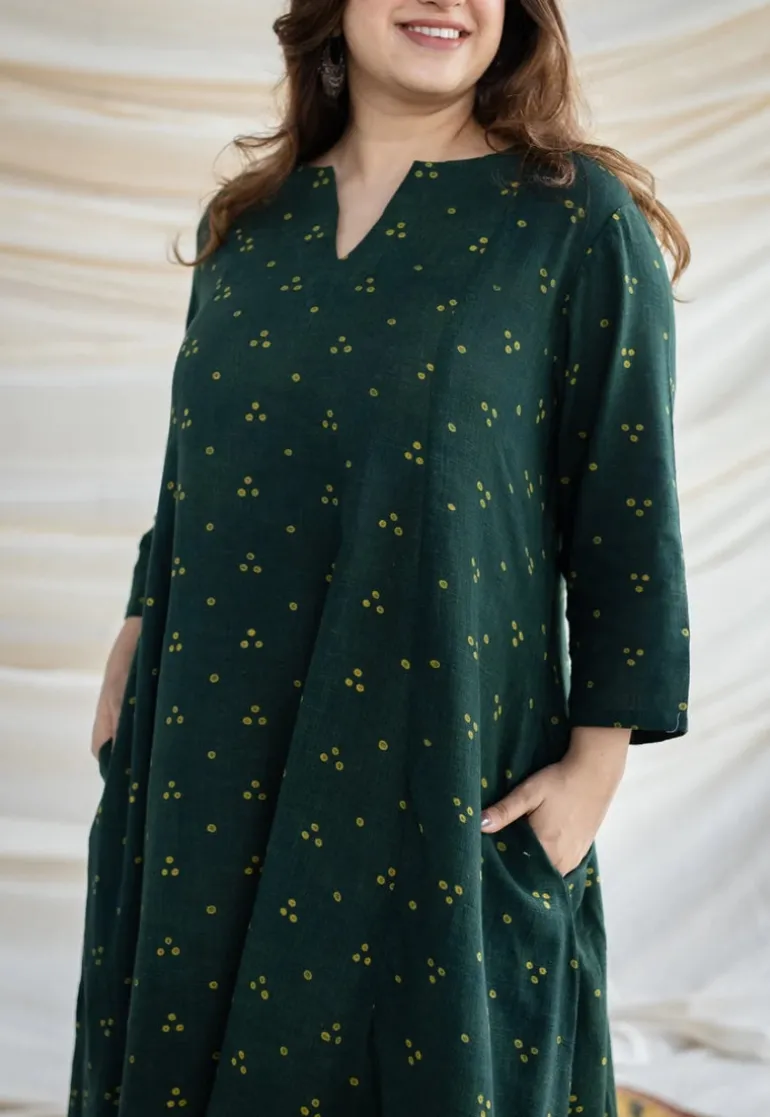 Malika Slub Cotton Kali Kurta