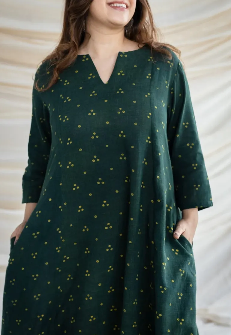 Malika Slub Cotton Kali Kurta