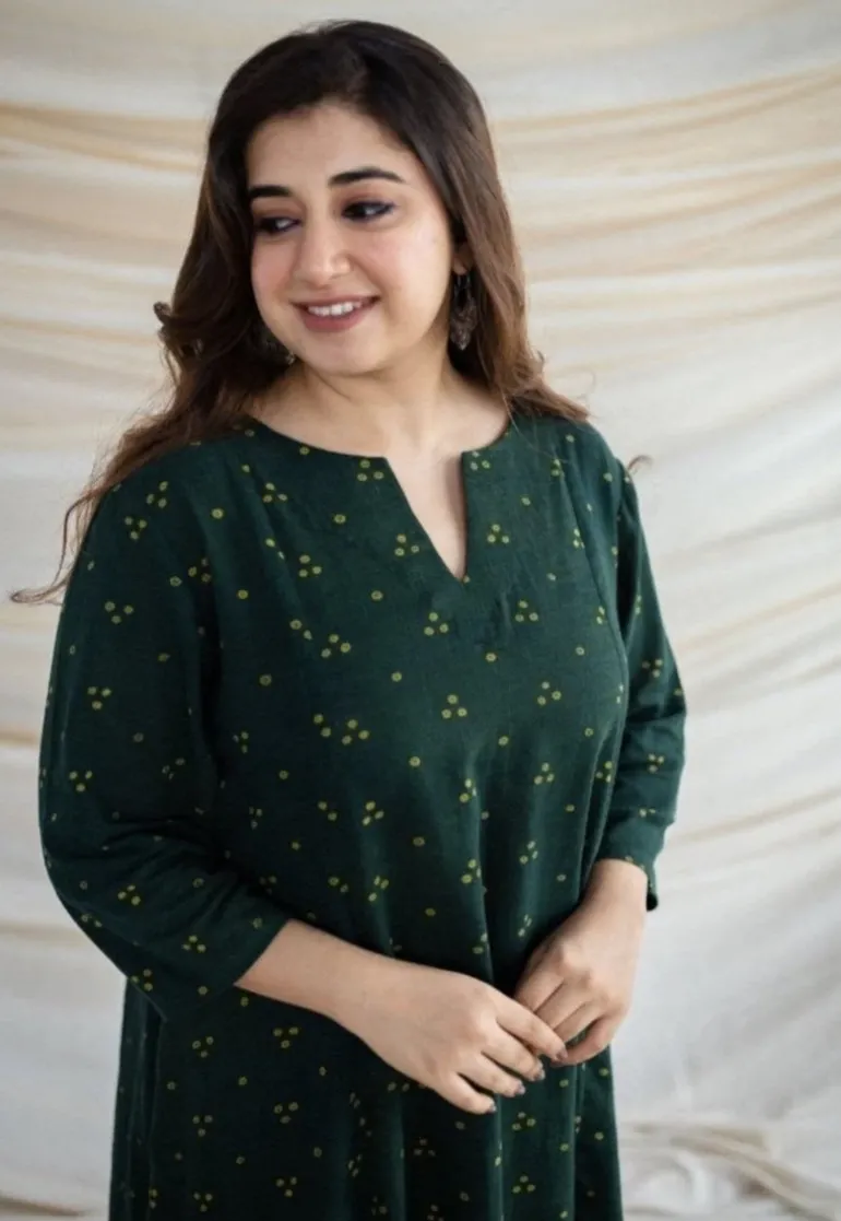 Malika Slub Cotton Kali Kurta