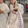 Mashia Dabu Slub Cotton Hand Embroidered Kali Kurta