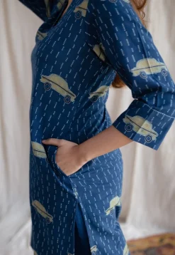 Mayra Ajrakh Cotton Hand Embroidered Kurta