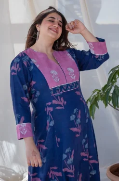 Minal Kali Slub Cotton Kurta