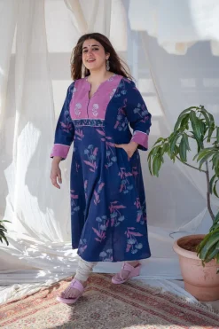 Minal Kali Slub Cotton Kurta