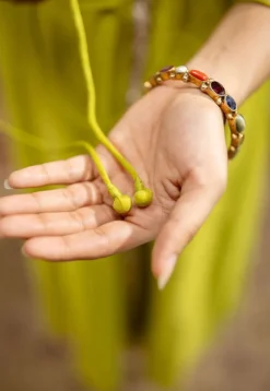 Mohini Lime Green Angrakha Chanderi Silk Gota Patti Kurta Set (Set of 3)