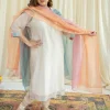Mriga Chanderi Zari Stripe Jhabba Kali Kurta