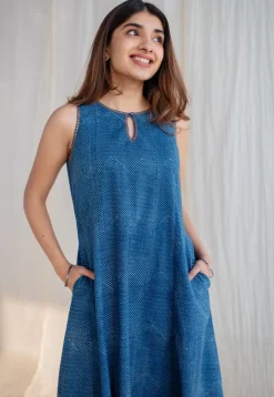 Nafrin Dabu Cotton Hand Embroidered Dress