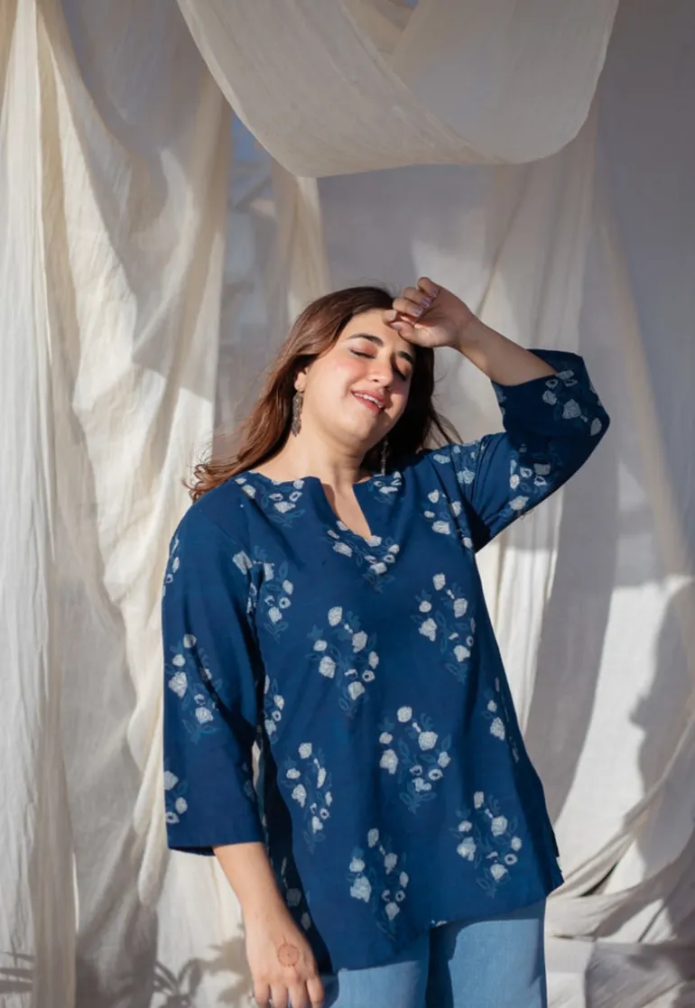Namrata indigo Jahota Short Top