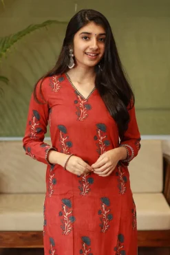 Nargis Ajrakh Madder Natural Dyed Kurta