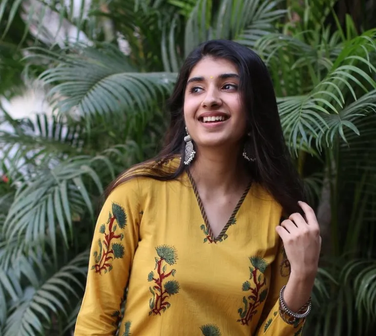 Nargis Ajrakh Mustard Natural Dyed Kurta