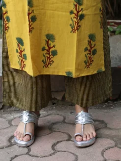 Nargis Ajrakh Mustard Natural Dyed Kurta