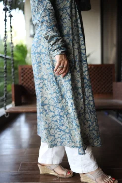 Natural Dyed Kalamkari Chudi Sleeve Kurta