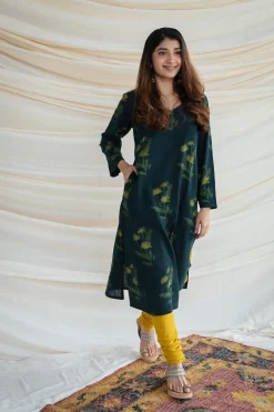 Neha Slub Cotton Kurta