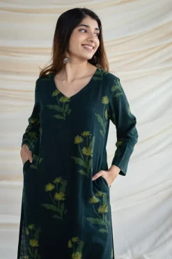 Neha Slub Cotton Kurta