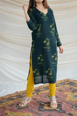 Neha Slub Cotton Kurta